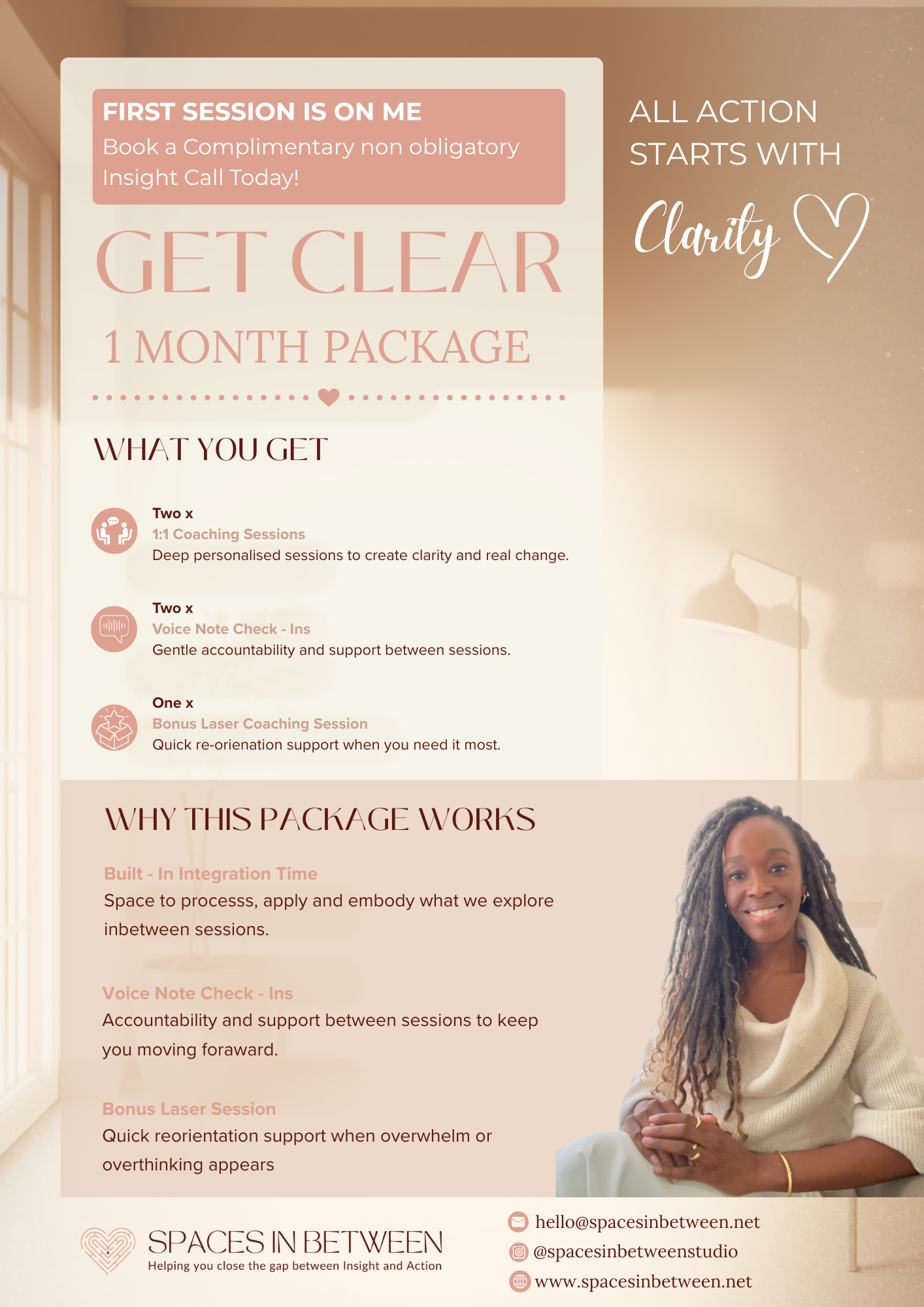 THE GET CLEAR  MONTH  PACKAGE  |  ONE-ON-ONE COACHING
