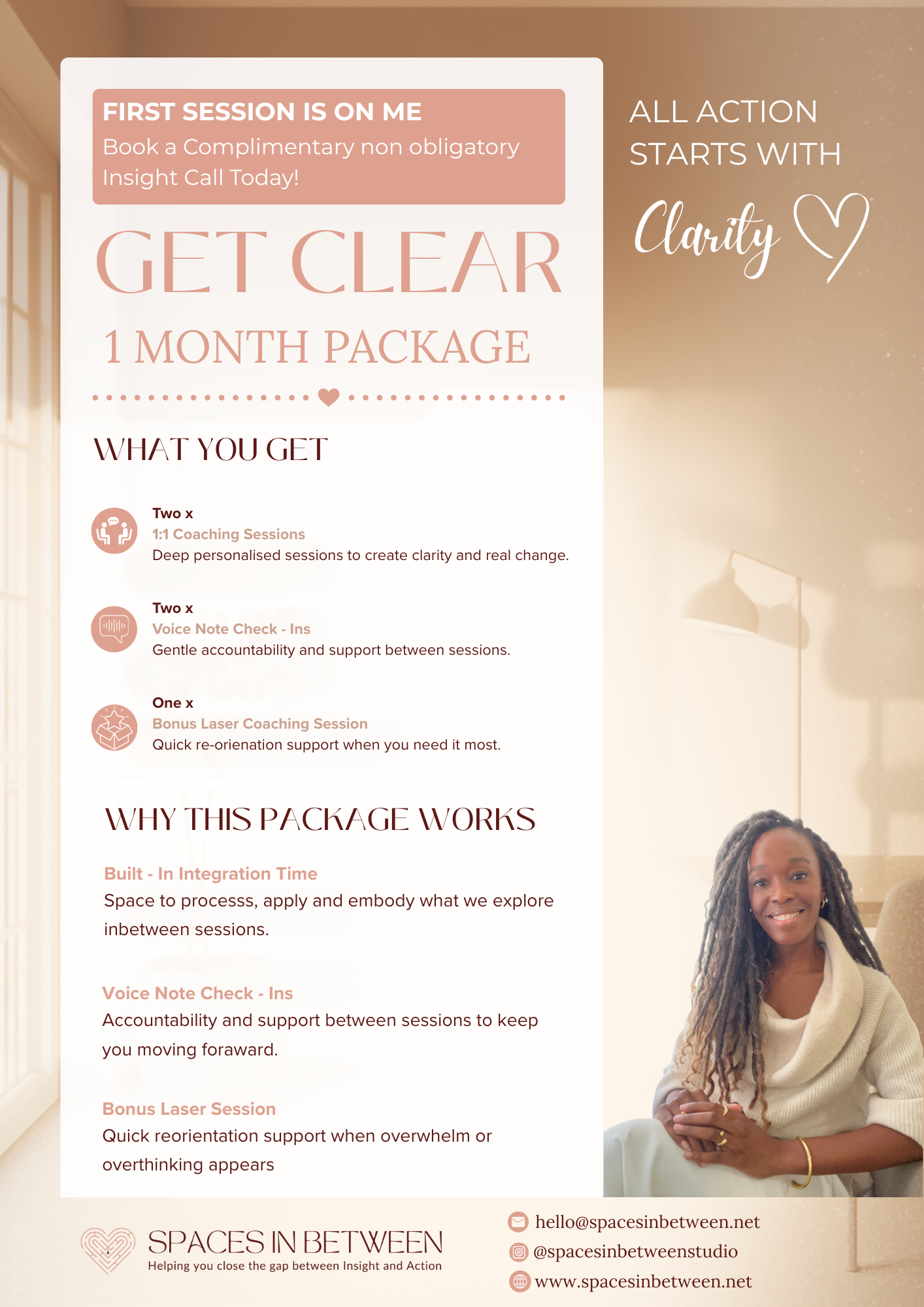 The  Get Clear  Month  Package  |  One-on-One-On-One Coaching